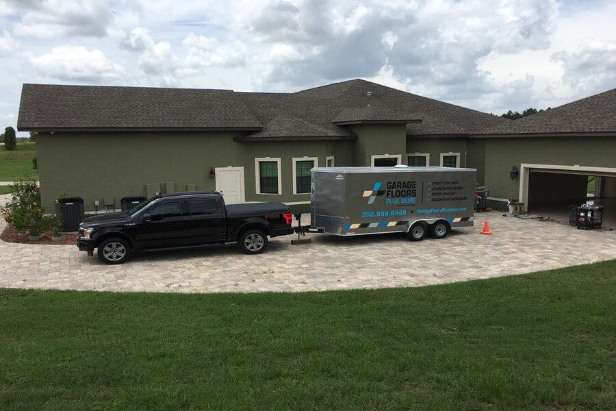 garage floor truck